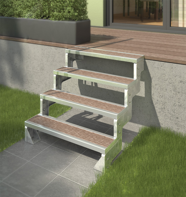 Outdoor Staircase Gardentop with tread holder  Test123