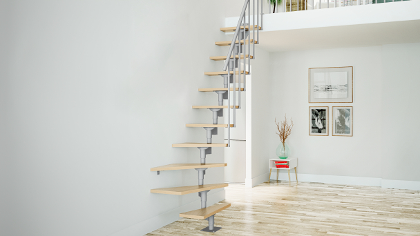 Staircase DALLAS Pearl grey Test123