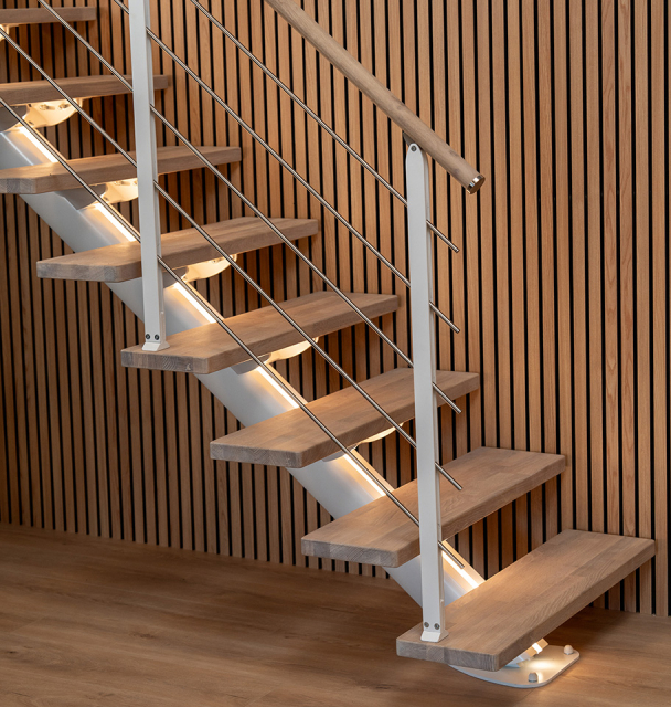 Extra staircase banister DESIGN Hvid, RAL 9016 Test123