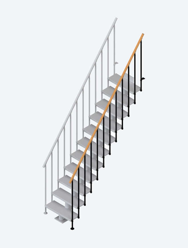 Additional staircase banister CLASSIC 2 Sort, RAL 9005 Test123