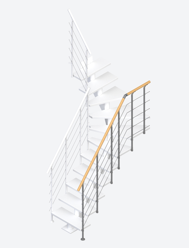 External handrail banister STYLE 6 Sort, RAL 9005 Test123