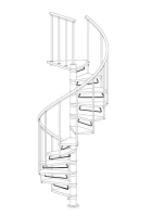 Riser bars for spiral stairs, 12 pcs  Test123